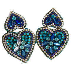 Blue Heart Earrings